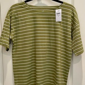 JJill Luxe Supima Elbow Sleeve Tee~Avocado